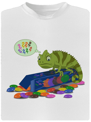 Zmatený chameleon dětské sportovní tričko White