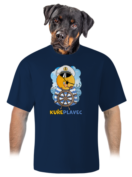 Kuřeplavec unisex tričko oversized Midnight Blue