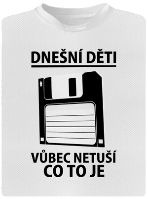Disketa dětské sportovní tričko White
