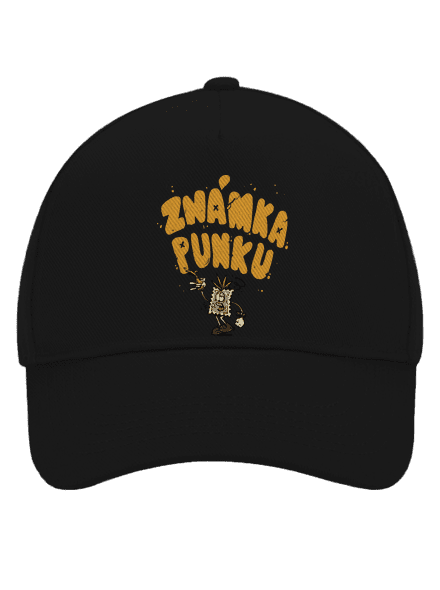 Vylitá známka punku  kšiltovka baseballka Black