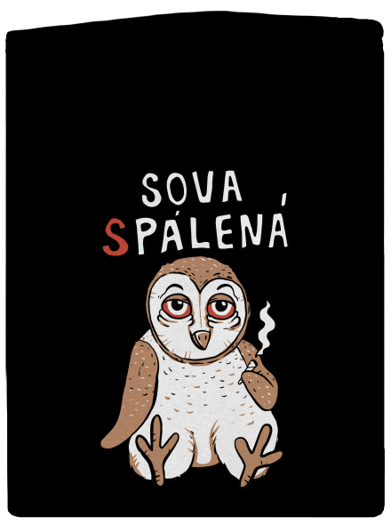 Sova Pálená pánská mikina na zip Black