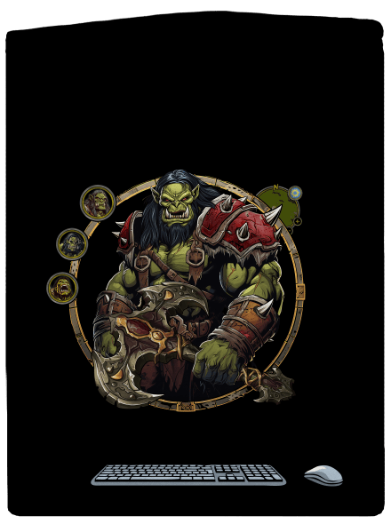 B17: Warcraft pánská mikina na zip Black
