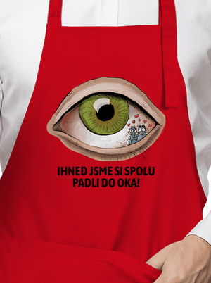 Padli do oka zástěra Red
