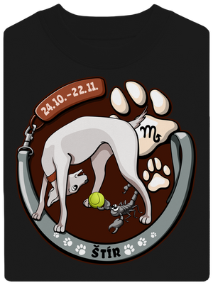 Psí horoskop: Štír unisex mikina bez kapuce Black