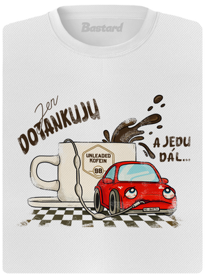 Dotankuju a jedu dámské sportovní tričko White