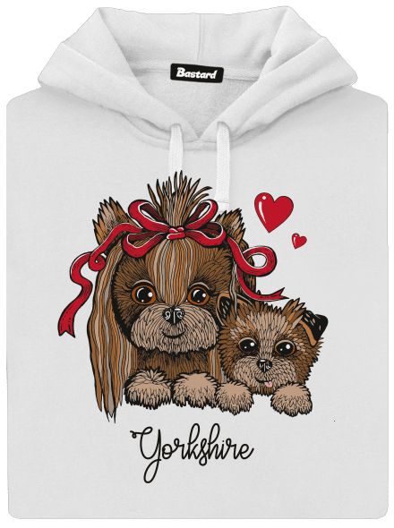 Yorkshire dámská mikina klokanka White