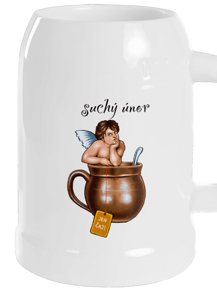 Suchý únor půllitr White