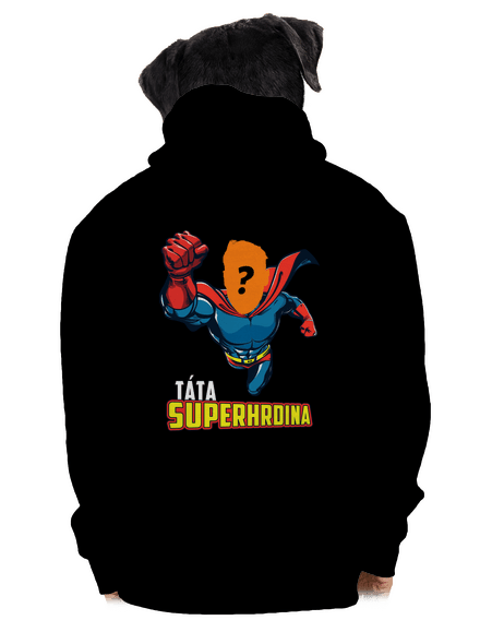 Táta superhrdina pánská mikina na zip Black