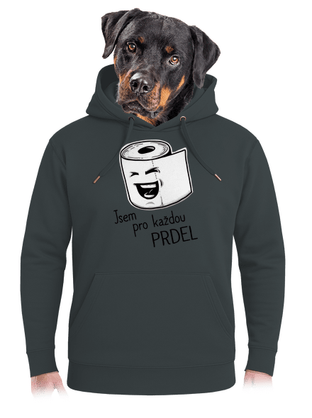 Prdel unisex mikina premium Charcoal