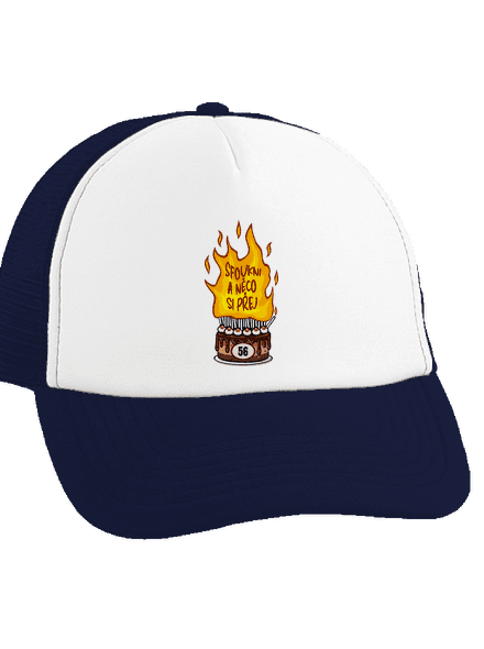 Sfoukni svíčky kšiltovka truckerka French Navy cap