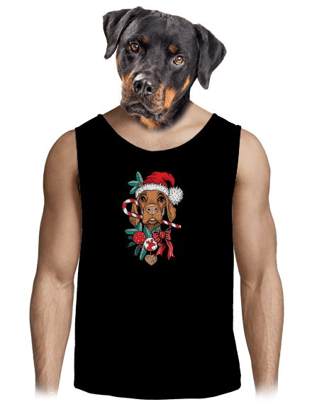 Vánoční vyžla pánské tílko Black