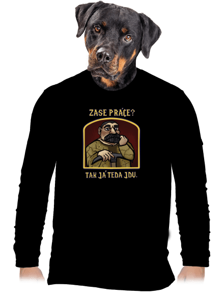 Zase práce? pánské dlouhý rukáv Black