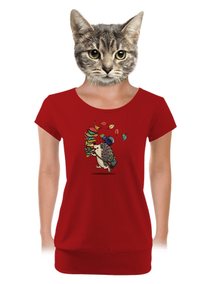 Listonoš dámské tričko s lemem Red Mal