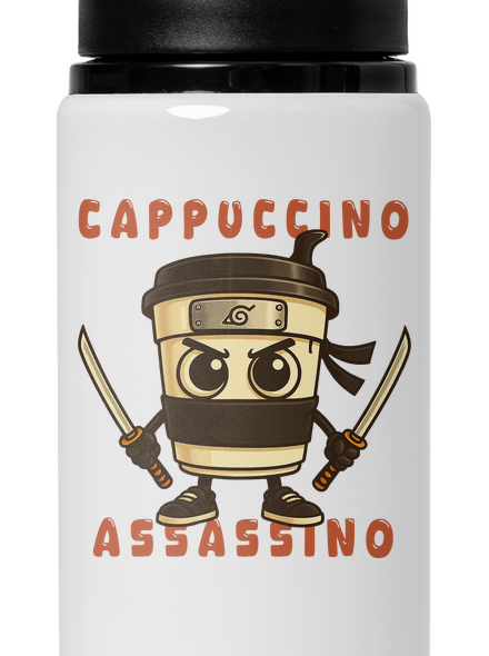 Cappuccino Assassino – Italian Brainrot lahev na vodu White