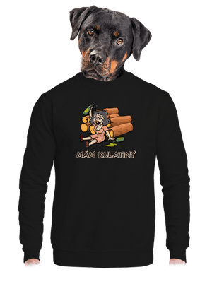 Mám kulatiny unisex mikina bez kapuce Black