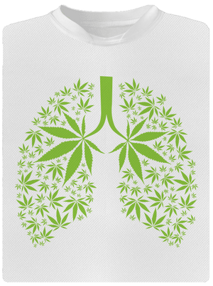 Ganja plíce pánské sportovní tričko White