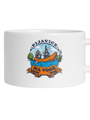 Pijavice na vodě hrnek makronka White