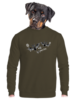 Batminton unisex mikina bez kapuce Urban Khaki