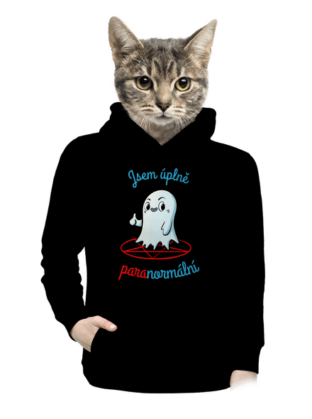 Jsem paranormální dámská mikina klokanka Black