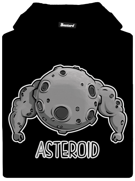 Asteroid dětská mikina klokanka Black