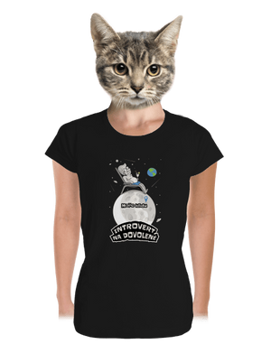 Introvert na dovolené dámské tričko premium Black