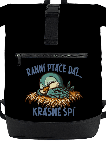 Ranní ptáče spí batoh Black
