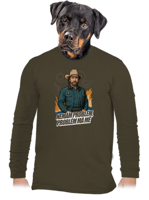 B19: Chuck Norris z Walker, Texas Ranger pánské dlouhý rukáv Urban Khaki