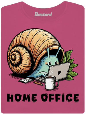 Šnekův home office dámské tričko s lemem Magenta