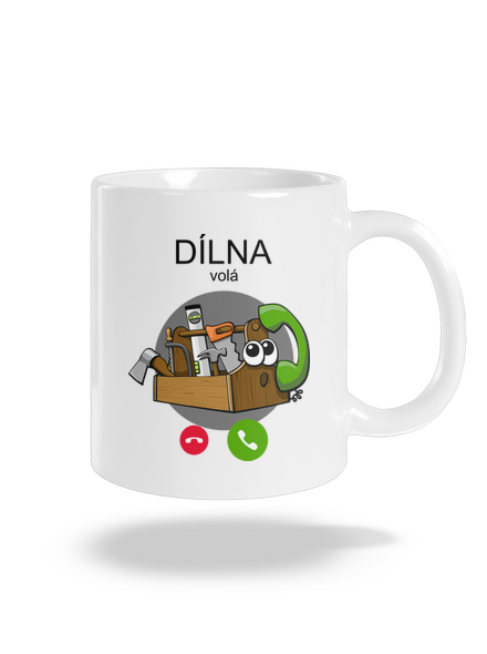 Dílna volá klasický hrnek White