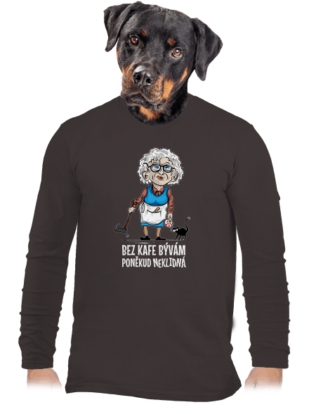 Neklidná bez kafe pánské dlouhý rukáv Bear Brown