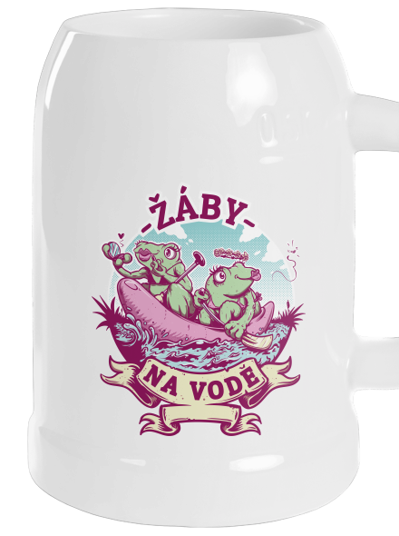 Žáby na vodě půllitr White