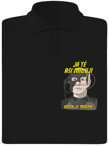 Zamilovaný Borg pánská polokošile Black