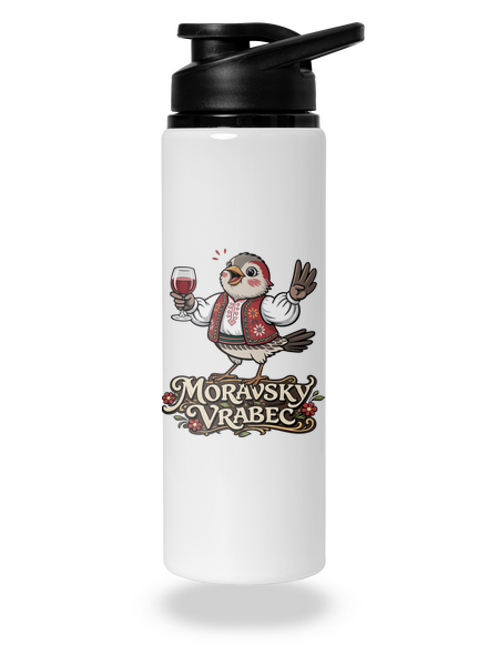 Moravský vrabec lahev na vodu White