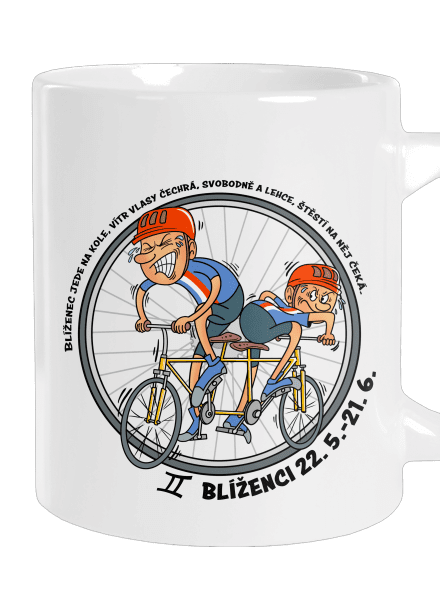Cyklistický horoskop: Blíženci velký hrnek White