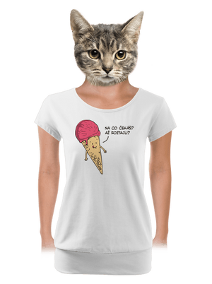 Zmrzlina dámské tričko s lemem White
