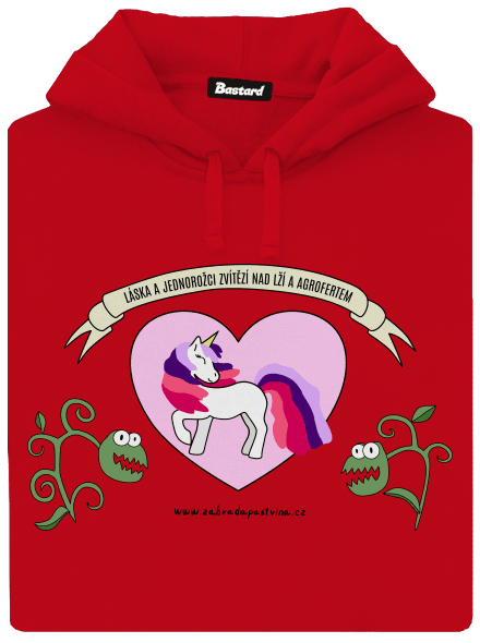 Znáte z našich vrat pánská mikina klokanka Red