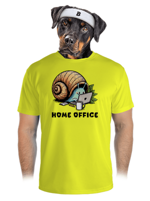 Šnekův home office pánské sportovní tričko Neon Yellow