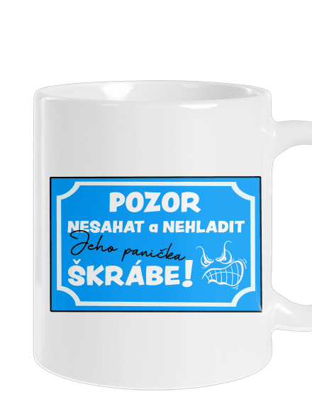 Pozor, nesahat klasický hrnek White
