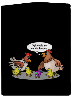 Velikonoční kuře pánská mikina na zip Black