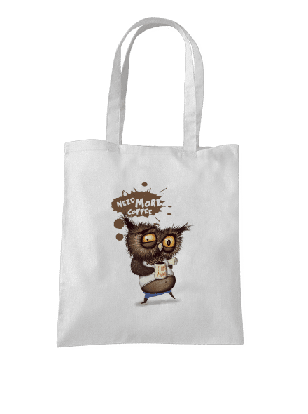 Potřebuju víc kafe taška White