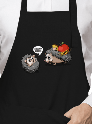 Alergický ježek zástěra Black