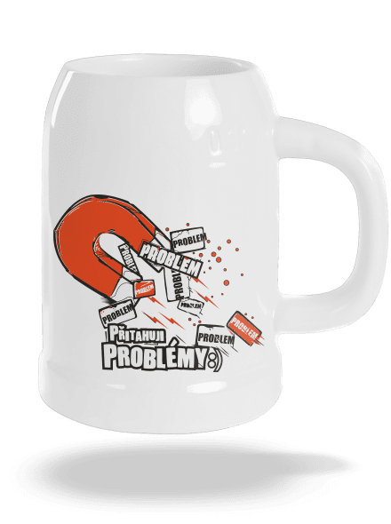 Magnet na problémy půllitr White