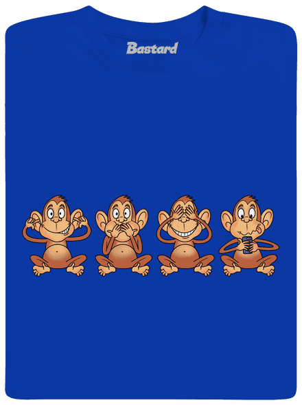 Opička s mobilem dětské tričko Royal Blue