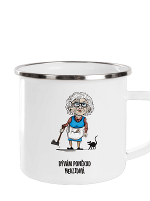 Neklidná - vlastní text plecháček White