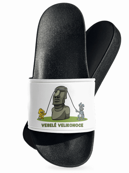 Velikonoční Moai pantofle White