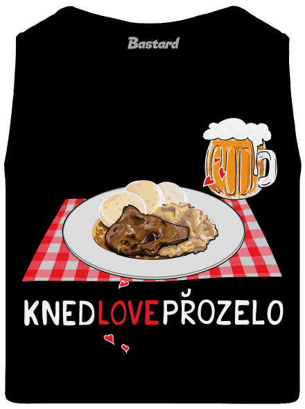 Knedlo vepřo zelo pánské tílko Black