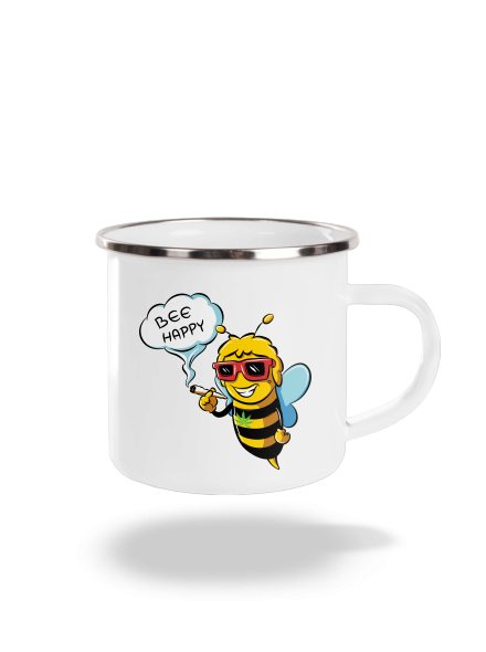 Bee happy plecháček White