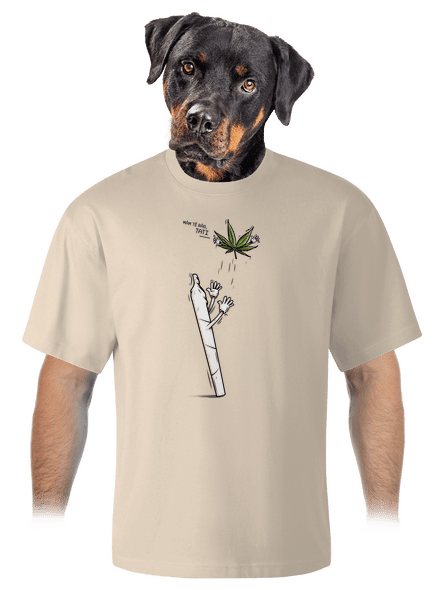 Joint a syn unisex tričko oversized Almond