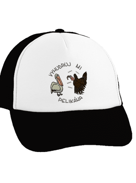 Vyhudruj mi pelikána kšiltovka truckerka Black cap