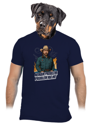 B19: Chuck Norris z Walker, Texas Ranger pánské tričko Navy